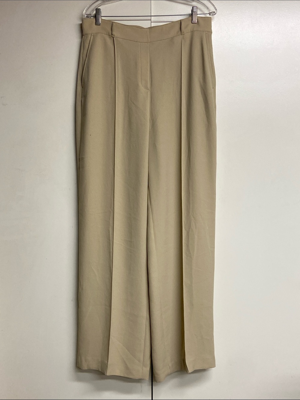 Wide Leg Women's Pants in Beige